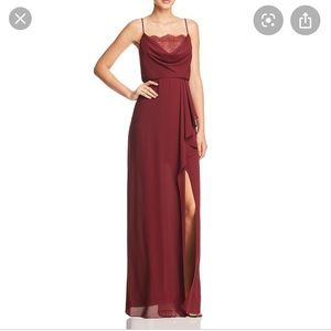 Bcbgmaxazria Burgundy Gown